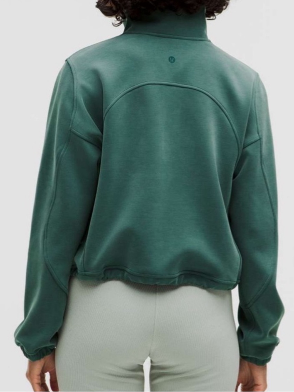 Lululemon Brushed Softstreme Half Zip in Storm Teal | Sized 2 (Oversized) - Picture 2 of 5